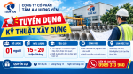 Tâm An Hưng Yên tuyển kỹ thuật xây dựng | thu nhập 15–20 triệu/tháng